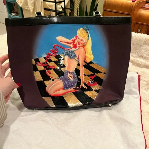 Isabella Fiore Embellished Pinup Tote - Picture 1 of 5